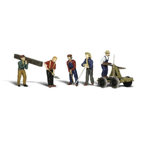 N Rail Workers Set with Figures and Handcart (WOOA2177)
