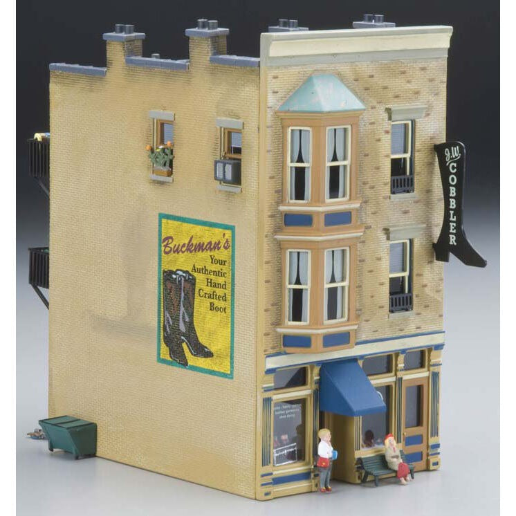 HO B/U J.W. Shoe Cobbler Building (WOOBR5032)