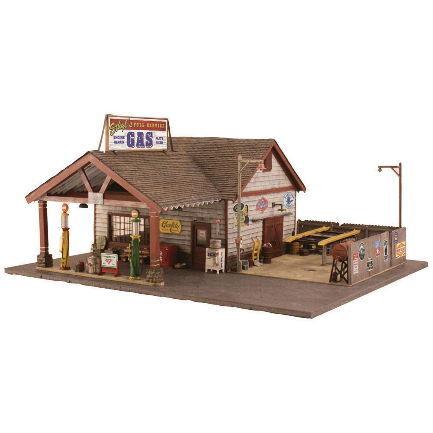 Built-Up Ethyl's Gas & Service Model (WOOBR5849)