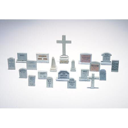 HO Tombstones Set of 20 (WOOD201)