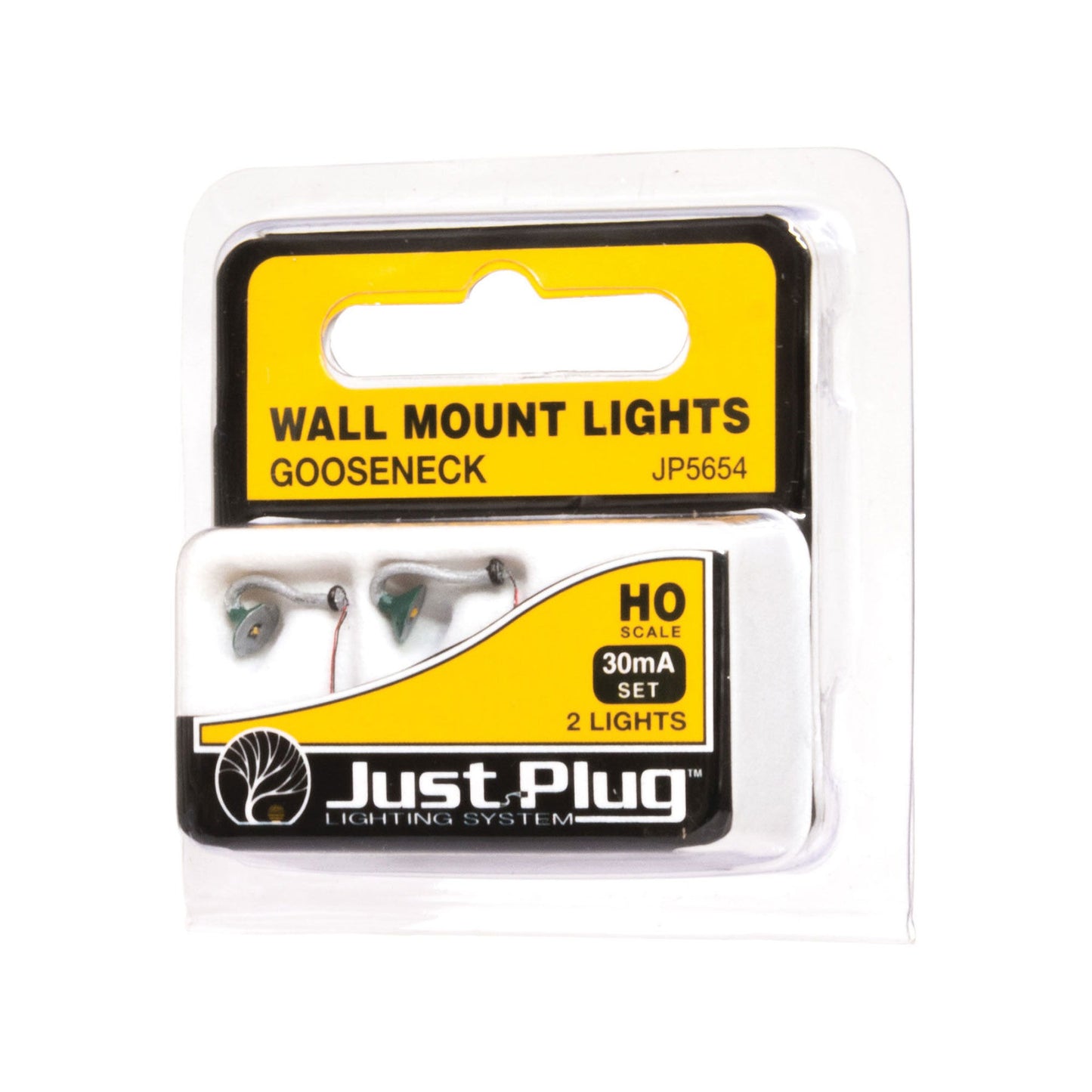 HO Wall Mount Lights Gooseneck Set of Three (WOOJP5654)