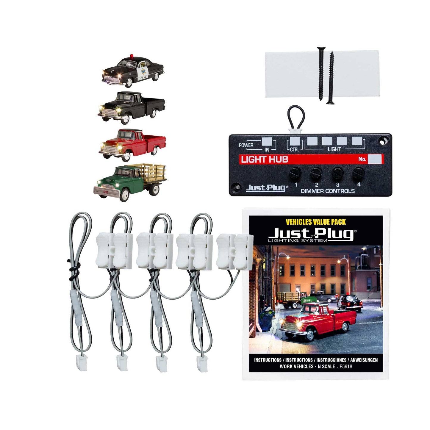 N Scale Value Pack of Work Vehicles (WOOJP5918)
