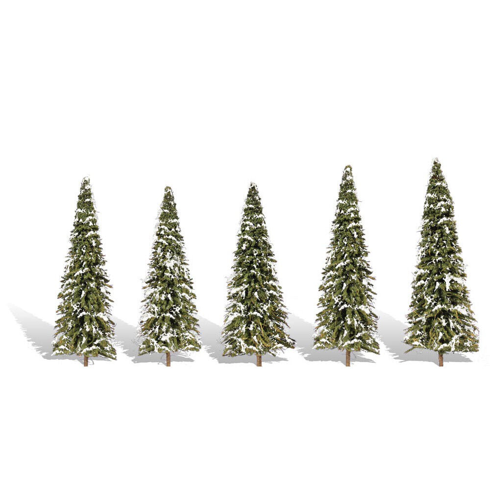 Classics Tree Snow Dusted Set of 5 Trees 2.5-4 inches (WOOTR3567)