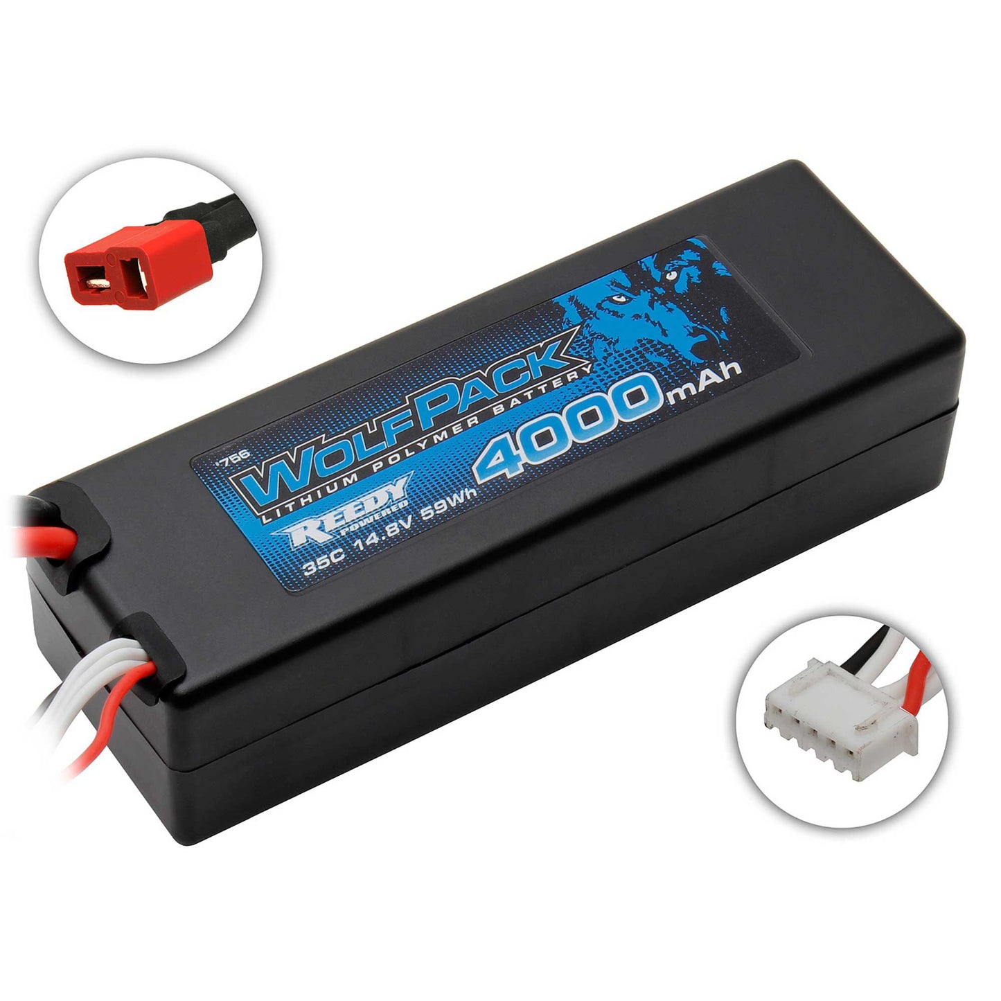 14.8V 4000mAh 35C WolfPack LiPo Battery (ASC756)