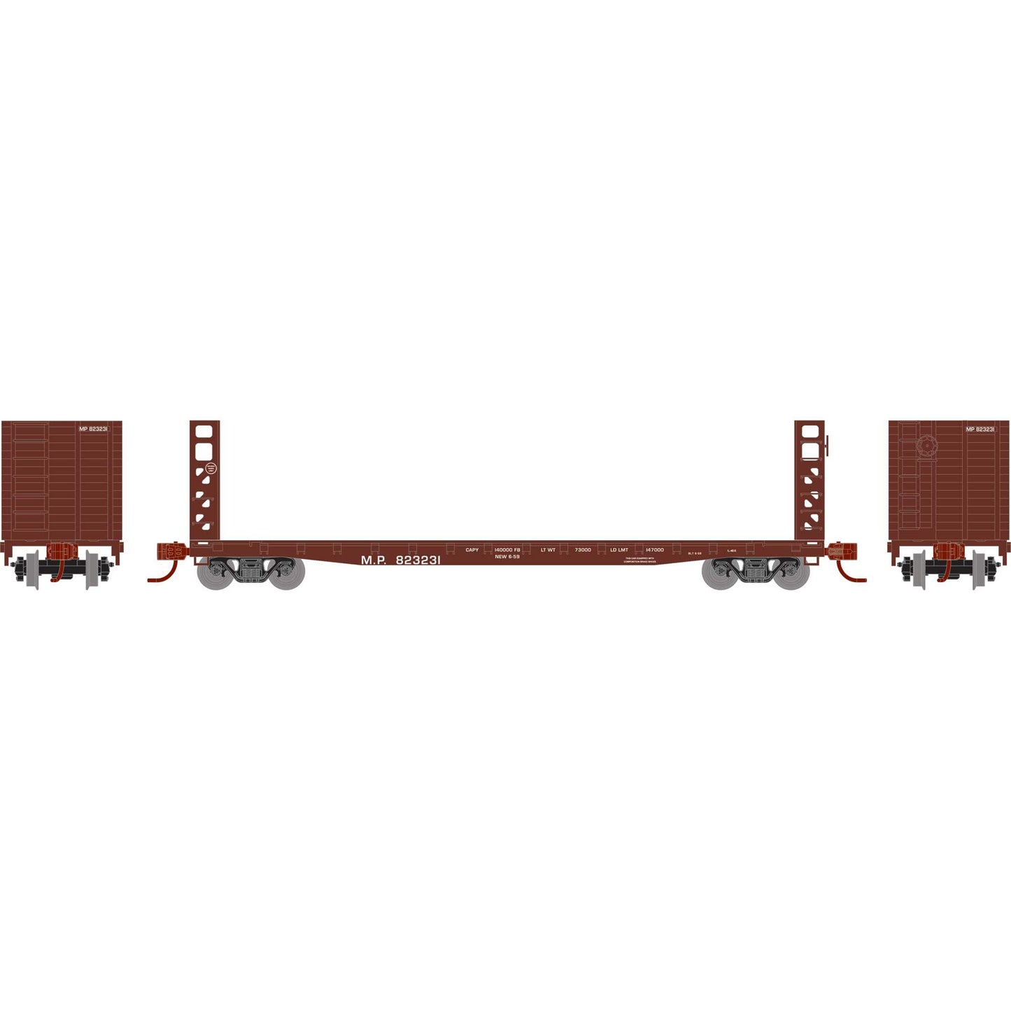 N ATH 53' GSC Bulkhead Flat Car MP #823231 (ATH-1595)