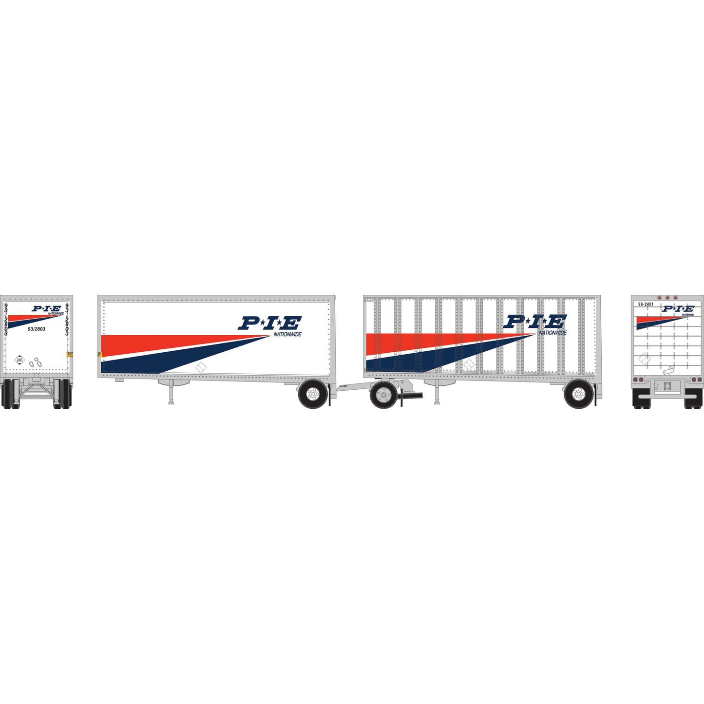 N ATH 28' Wedge Trailers Smooth Side/ Ext. Post with Dolly (ATH-1612)