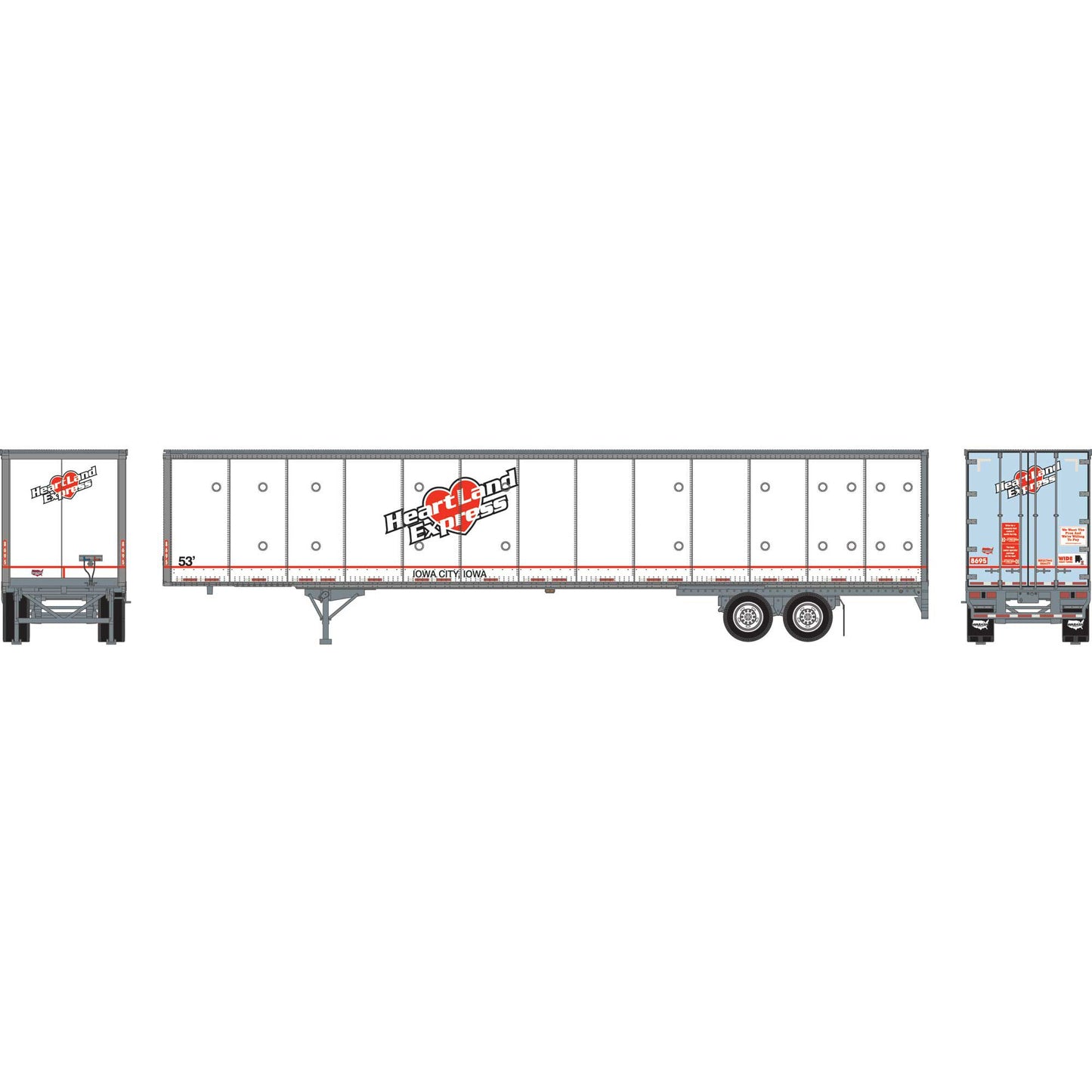 HO 53' Wabash Duraplate Trailer Heartland #8695 (ATH-2072)