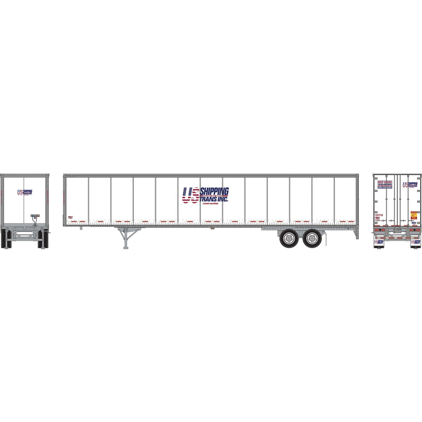 HO 53' Wabash Duraplate Trailer (ATH-2079)