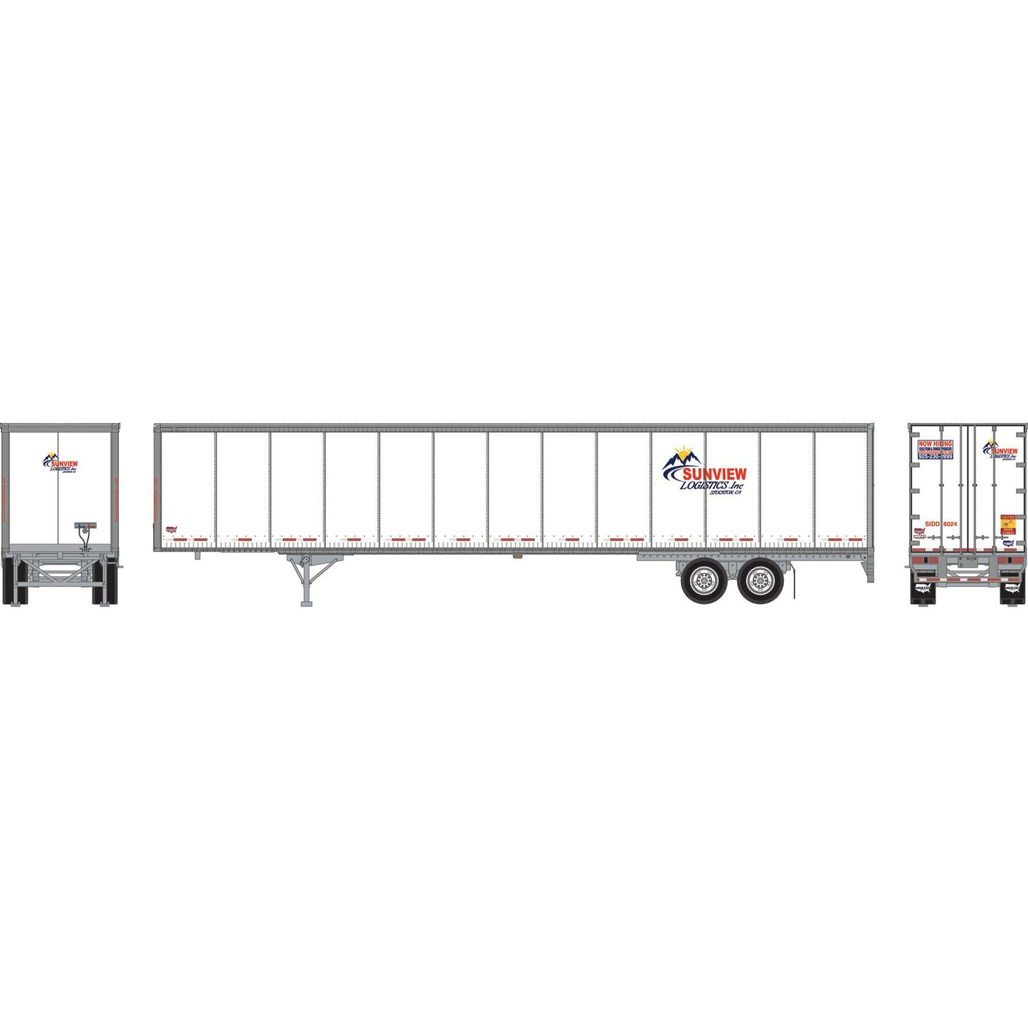 HO 53' Wabash Duraplate Trailer Sunview Logistics Model (ATH-2081)