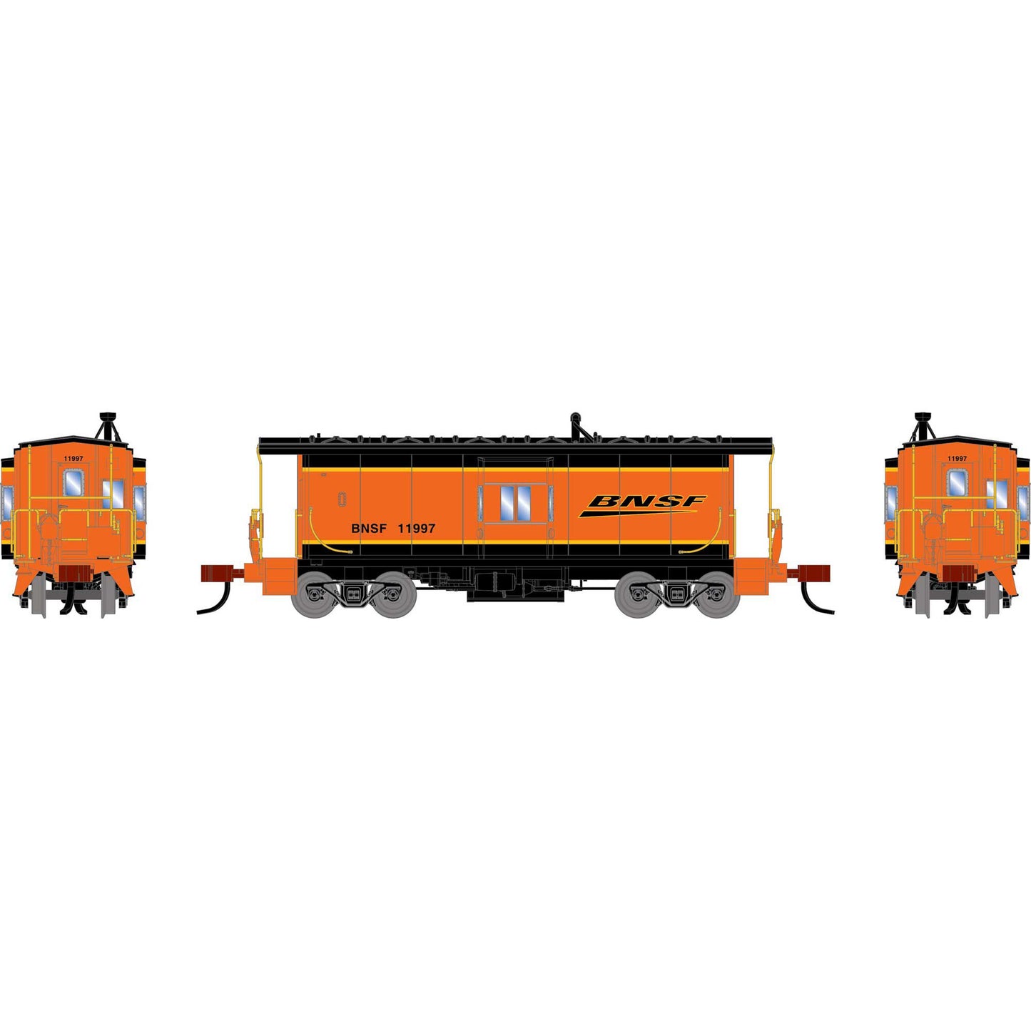 N ATH Bay Window Caboose BNSF #11997 (ATH-2239)