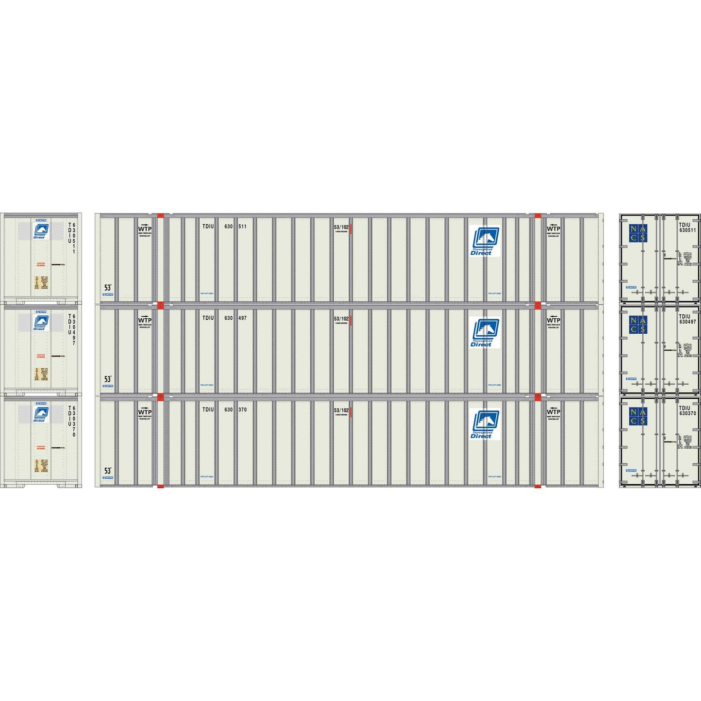HO 53' Stoughton Container for Model Trains (ATH-2324)
