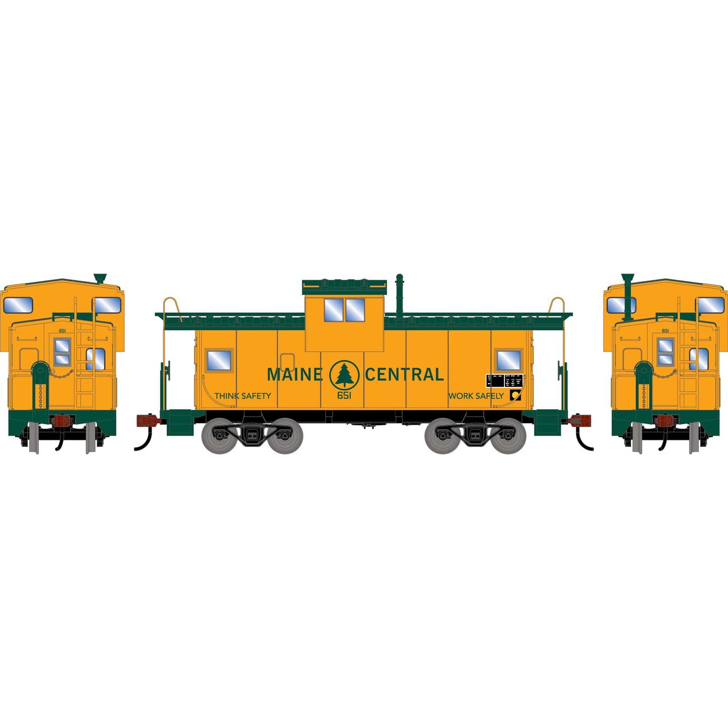 HO Wide-Vision Caboose MEC #651 (ATH-2441)