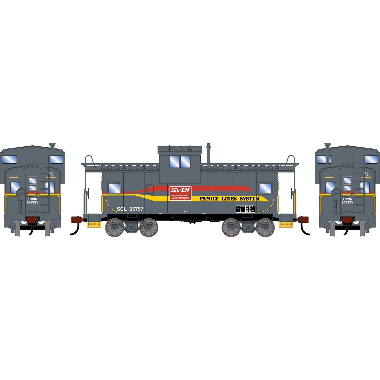 HO ATH Wide-Vision Caboose SCL Family Lines #05757 (ATH-2444)