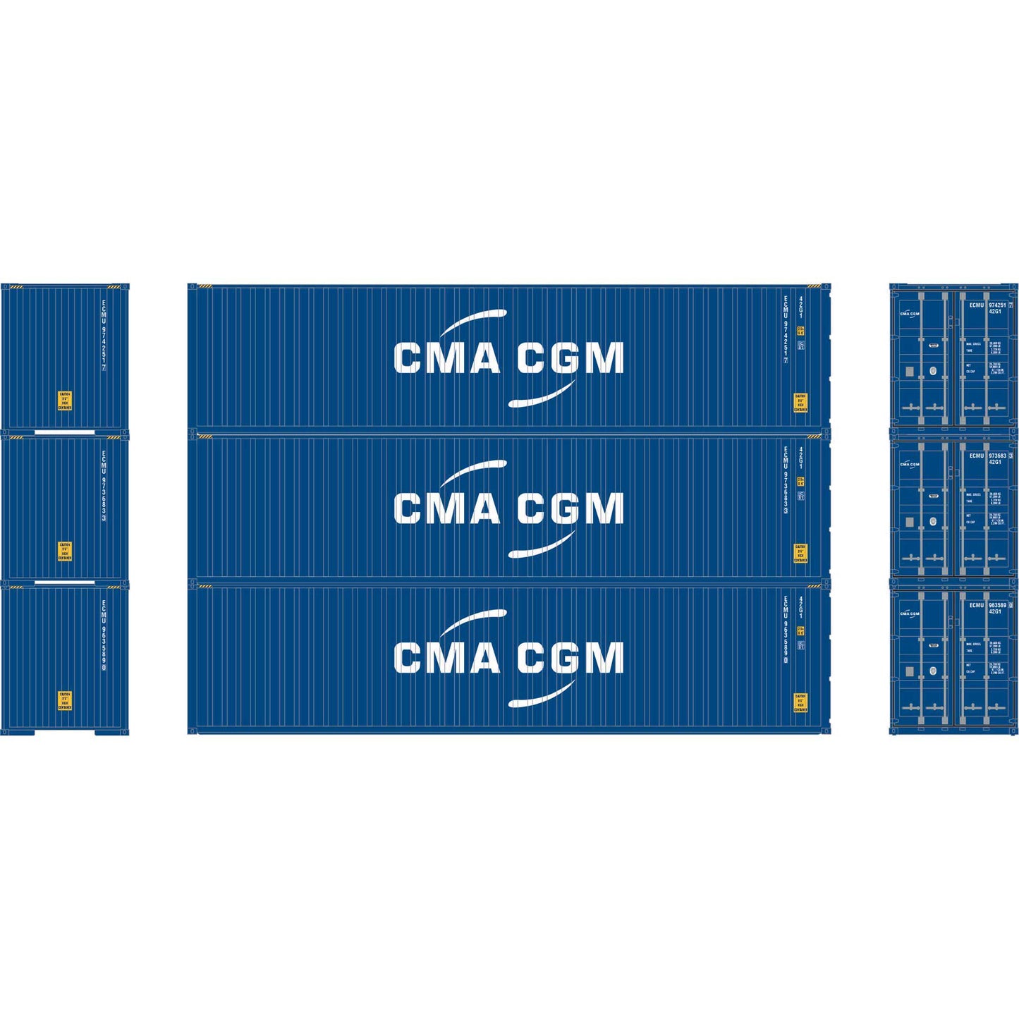 HO RTR 40' Corrugated Container ECMU (ATH28371)