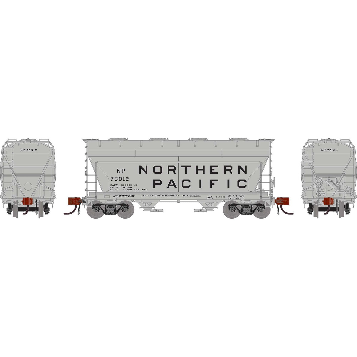 N ACF 2970 Covered Hopper NP #75012 Model (ATHG-1294)