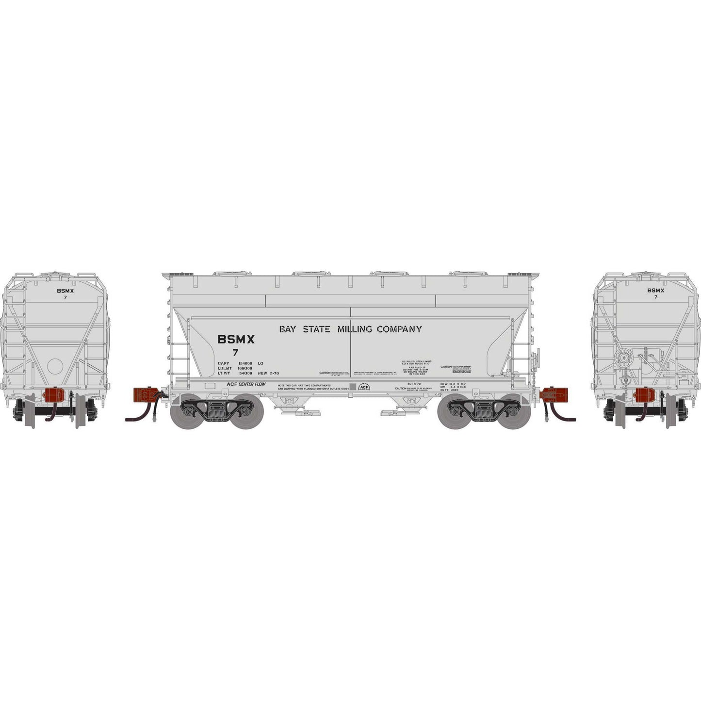 N ACF 2970 Covered Hopper BSMX #7 (ATHG-1296)
