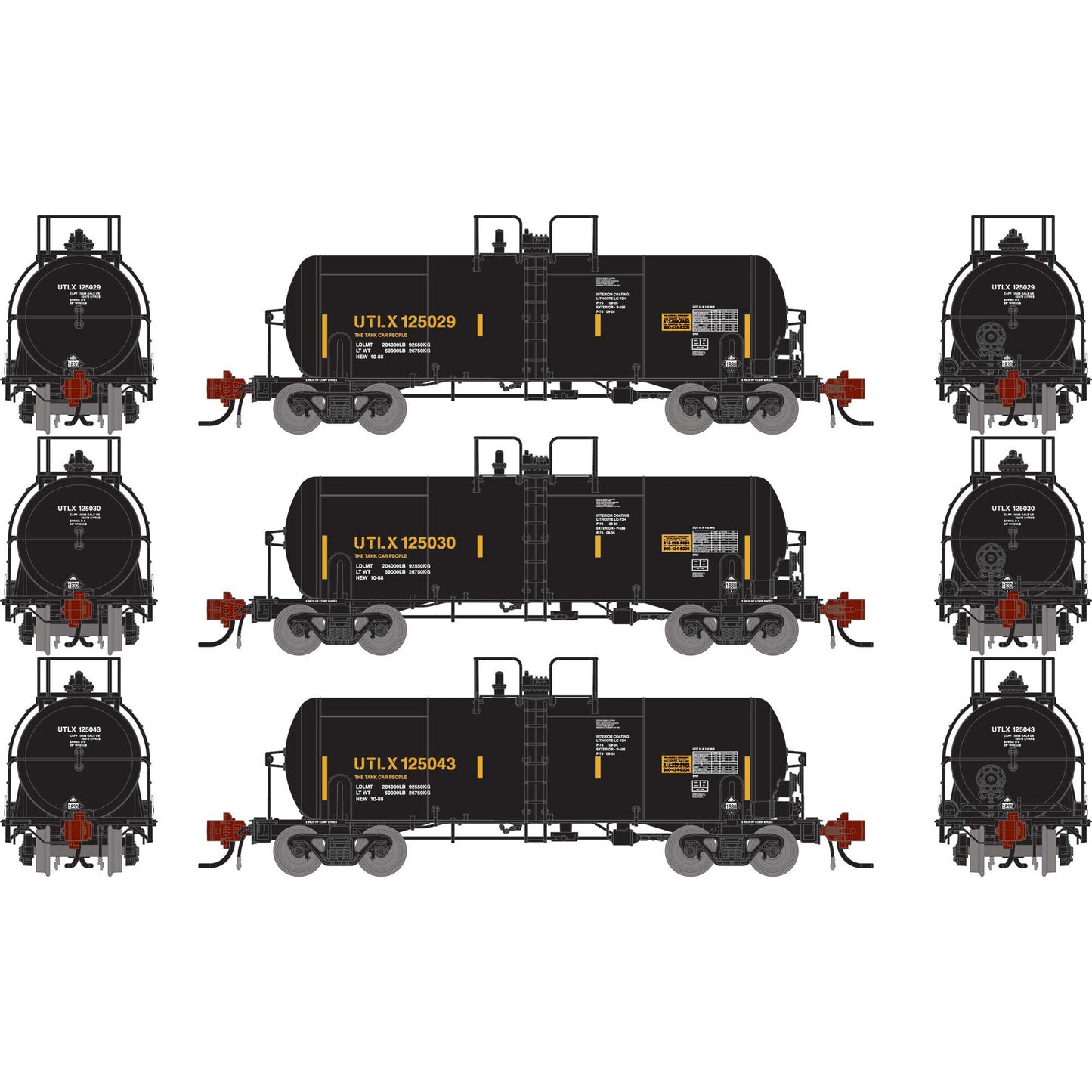 N 13K Gallon Acid Tank Car UTLX Plastic Model (ATHG-1471)