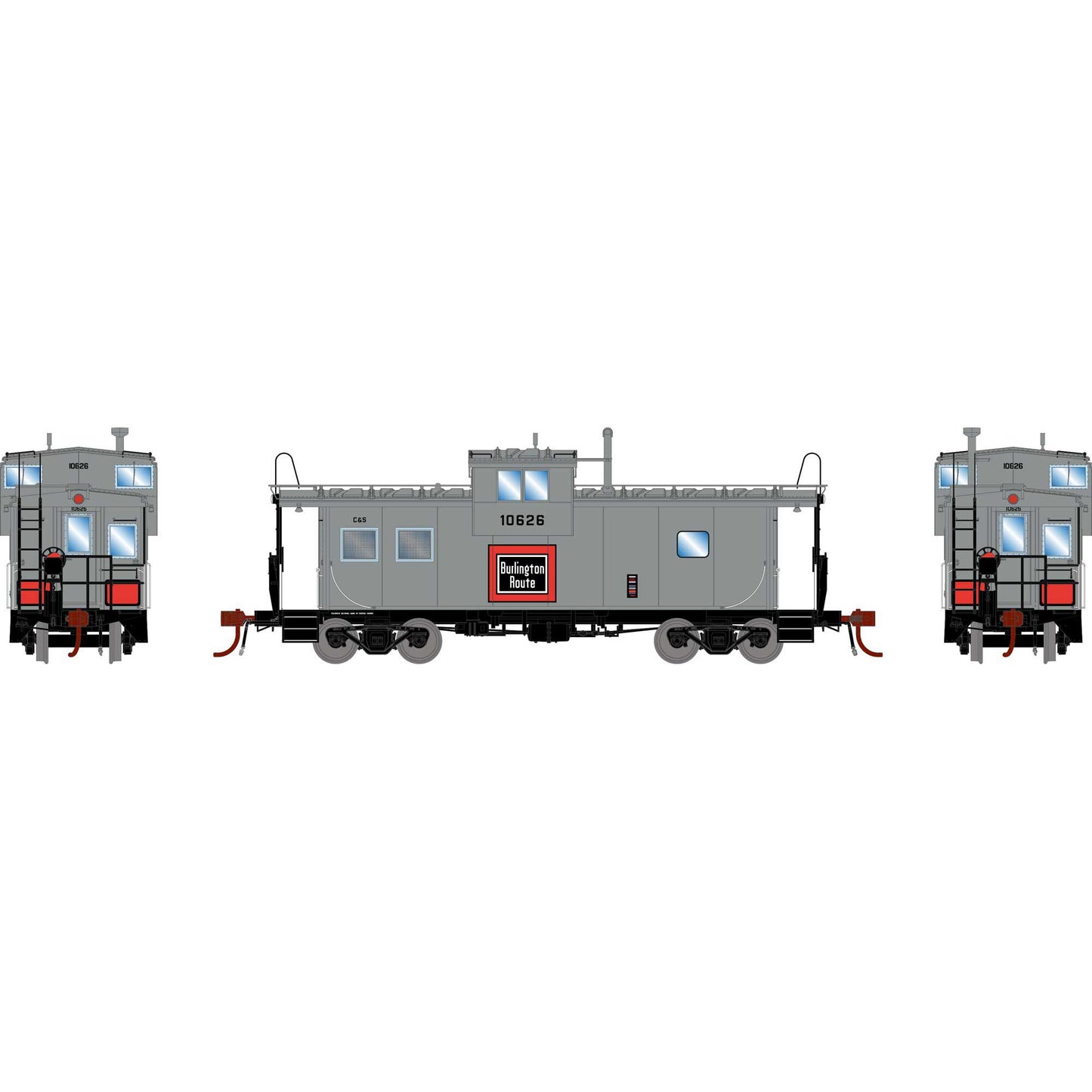 HO ICC Caboose with Lights, C&S #10626 (ATHG78568)