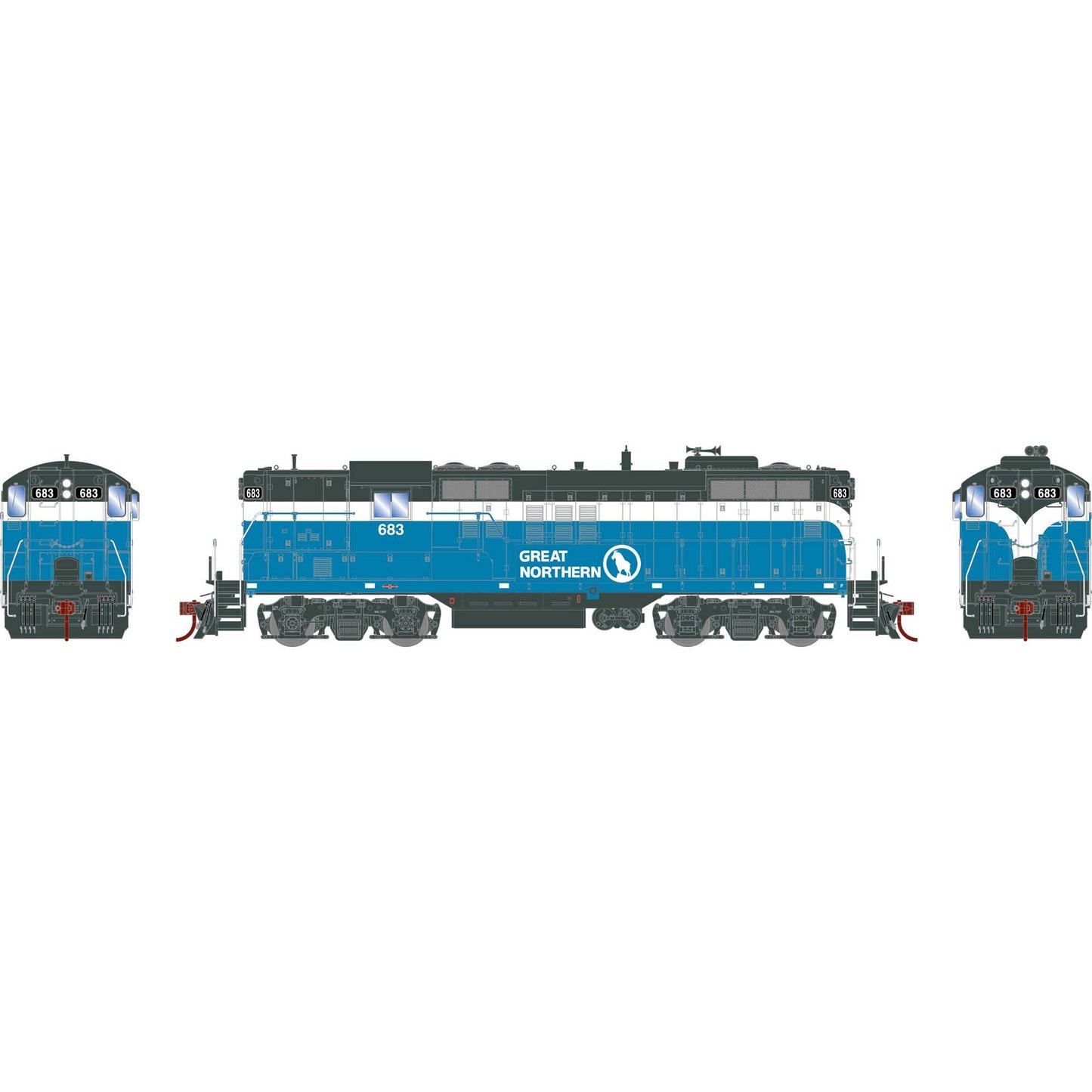 HO GP9 Locomotive with DCC & Sound, GN #683 (ATHG82375)