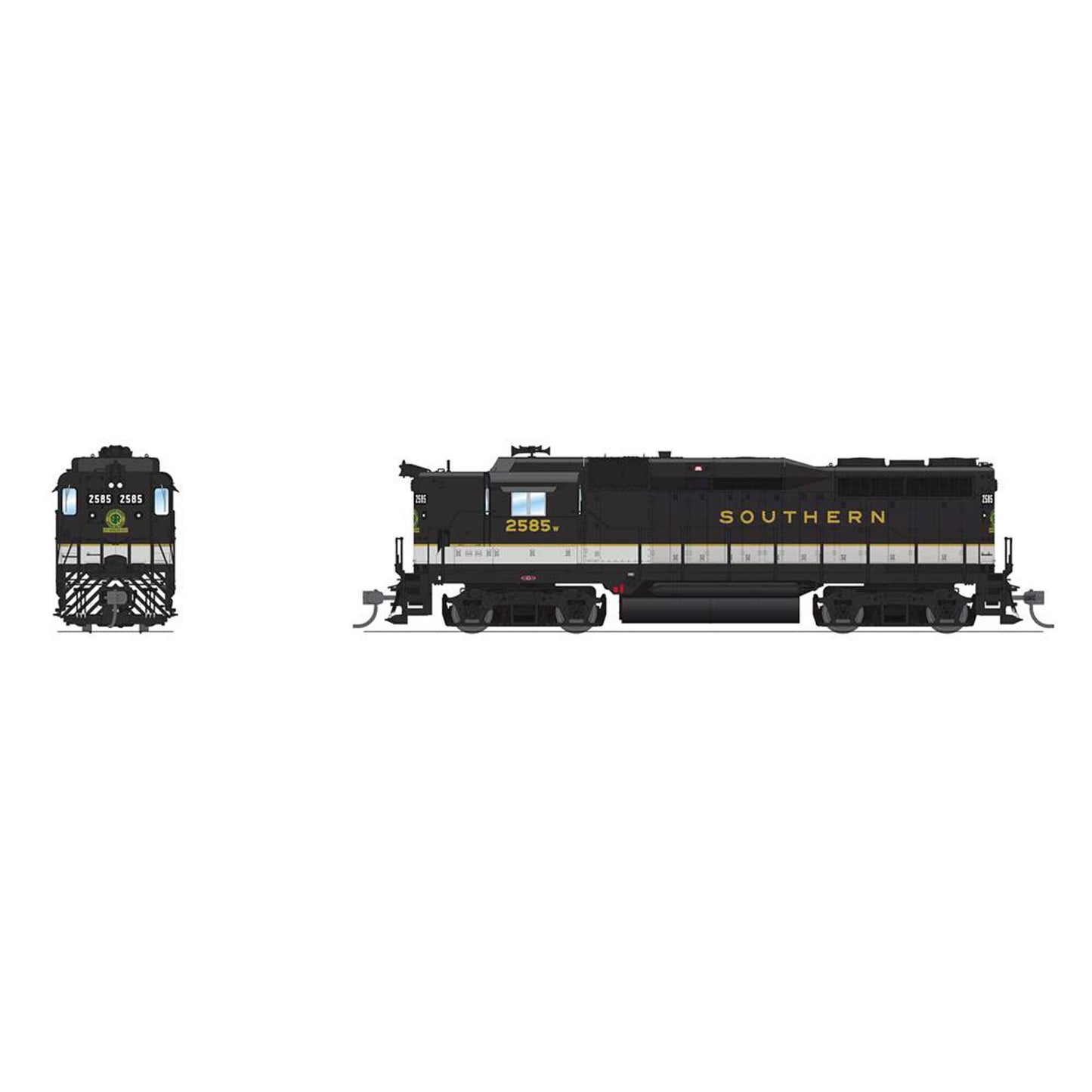 HO EMD GP30 Locomotive Tuxedo Scheme Paragon4 SOU 2585 (BLI7578)