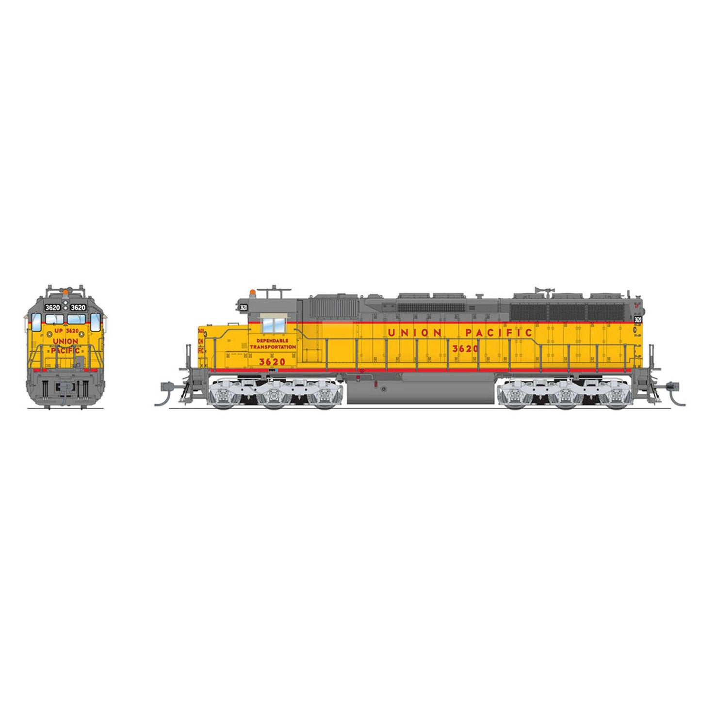 HO EMD SD45 Locomotive UP 3620 Delivery Scheme with Paragon 4 (BLI7947)