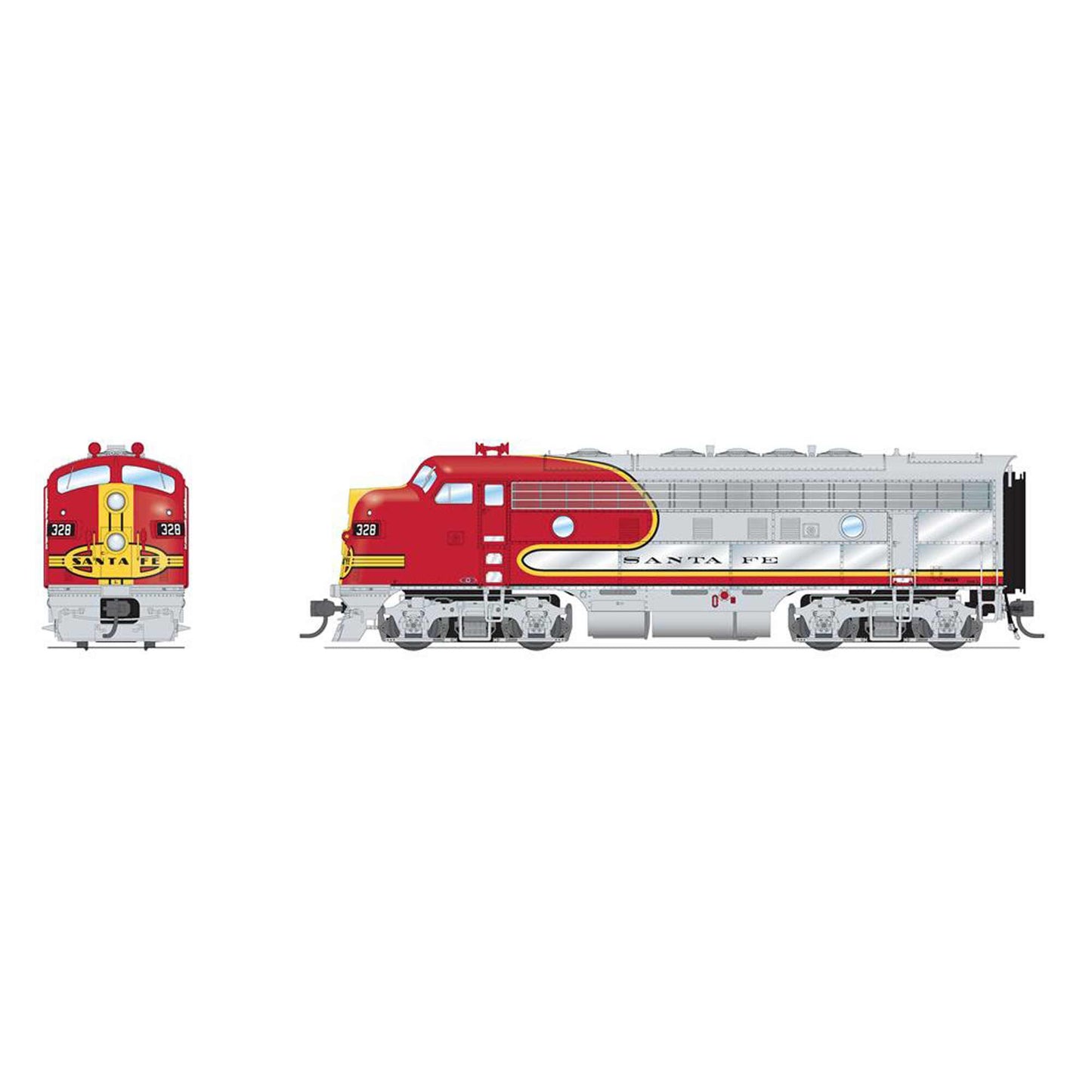 HO EMD F7A Locomotive ATSF 334L Warbonnet (BLI8300)