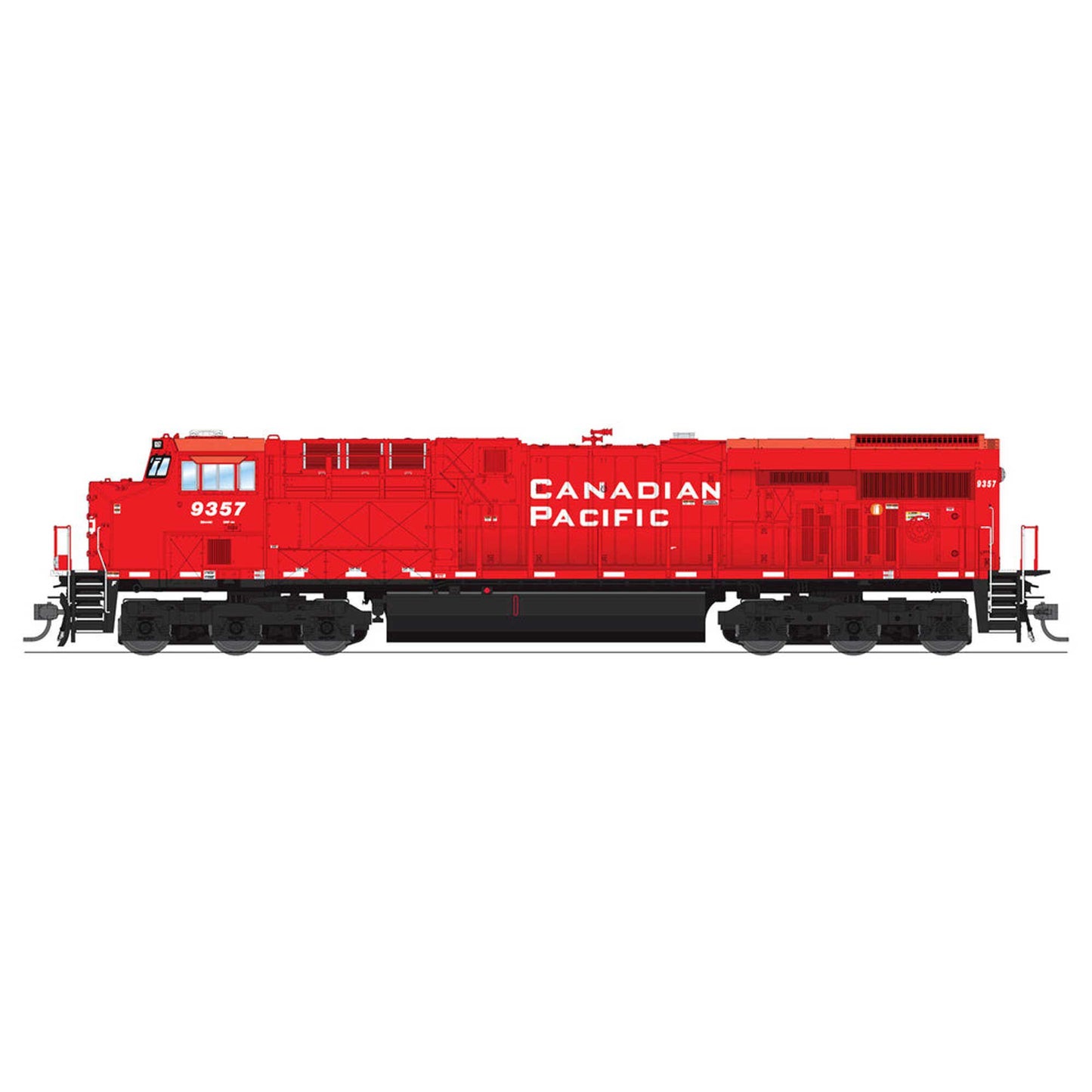HO GE ES44AC Locomotive with DCC and Sound, CP #9368 Action Red (BLI8537)