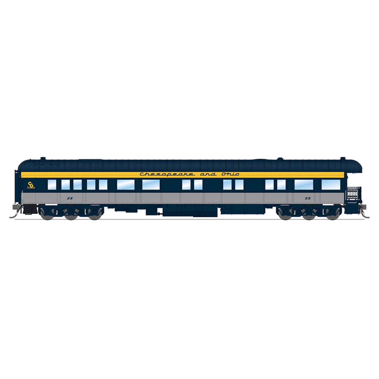 HO Scale C&O Heavyweight 5-Car Passenger Set Tri-Color Scheme (BLI9100)