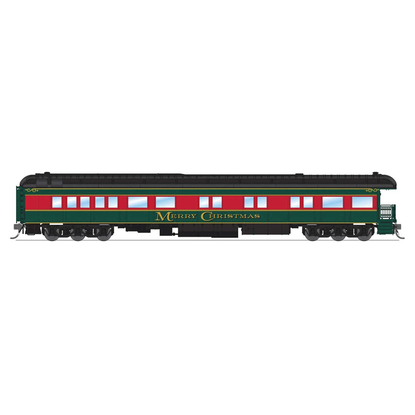 HO Scale Heavyweight 5-Car Passenger Set Christmas Paint Scheme (BLI9103)