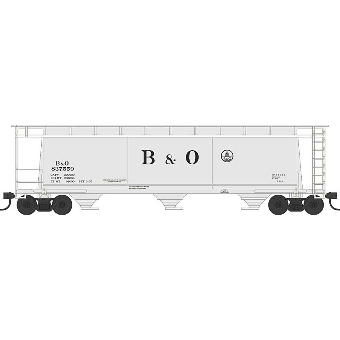 N Scale Cylindrical Hopper Baltimore & Ohio (BOW38134)
