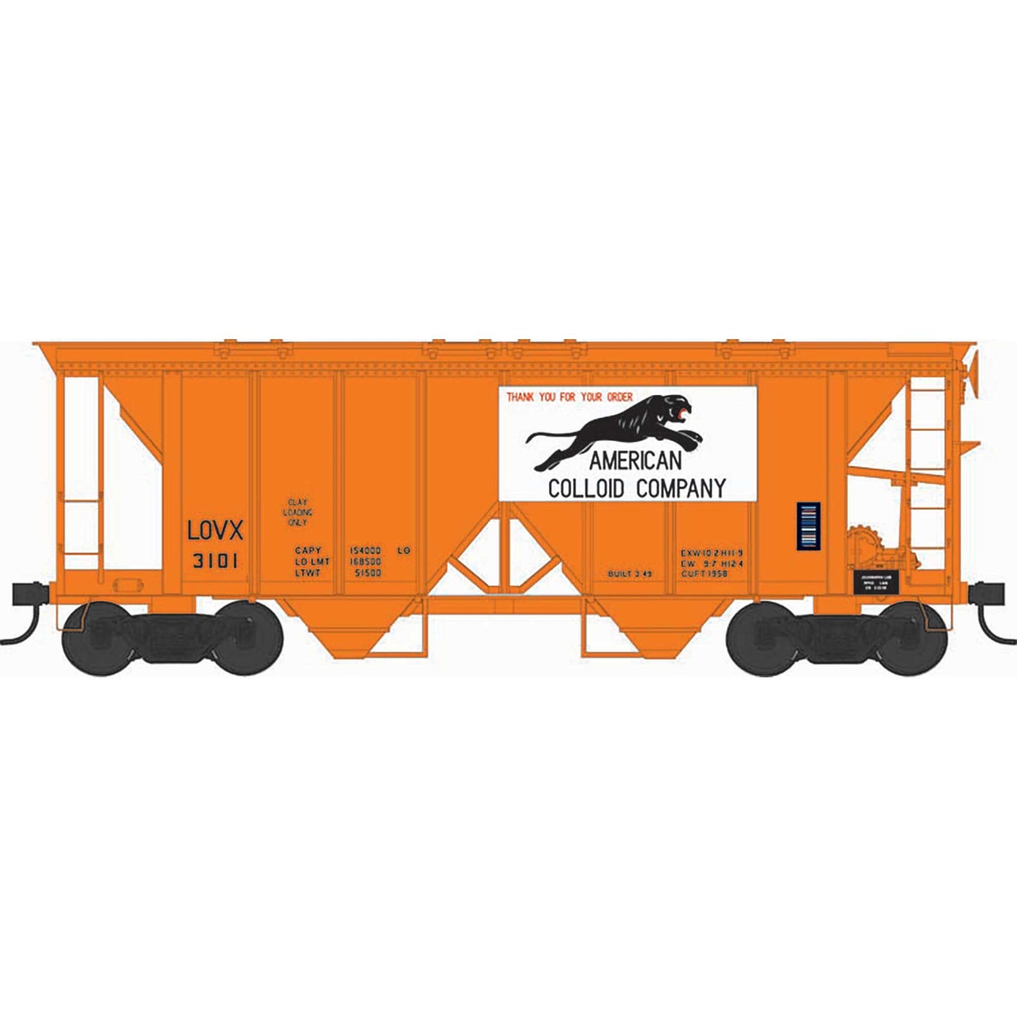 HO H34 Covered Hopper COLLD #3105 (BOW43243)