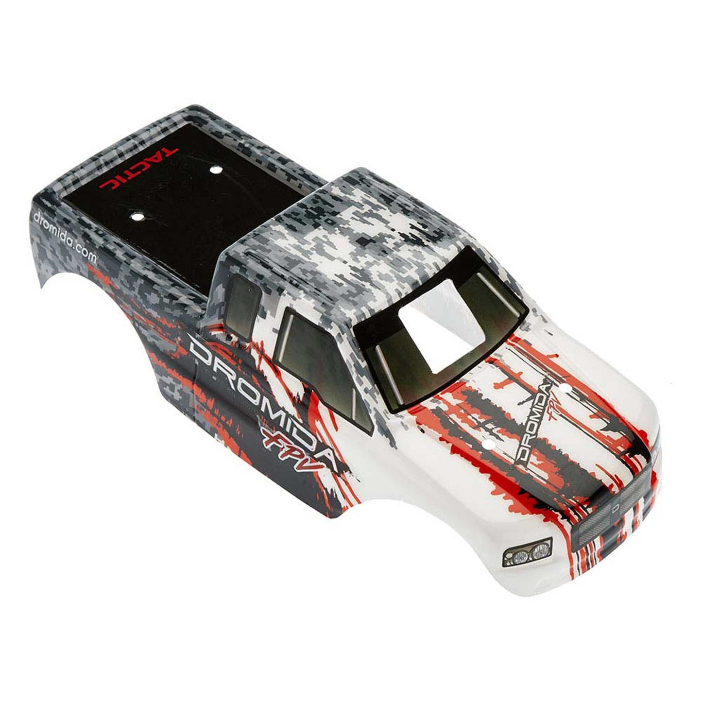 Gray and Red Monster Truck FPV Body with Decals (DIDC1205)