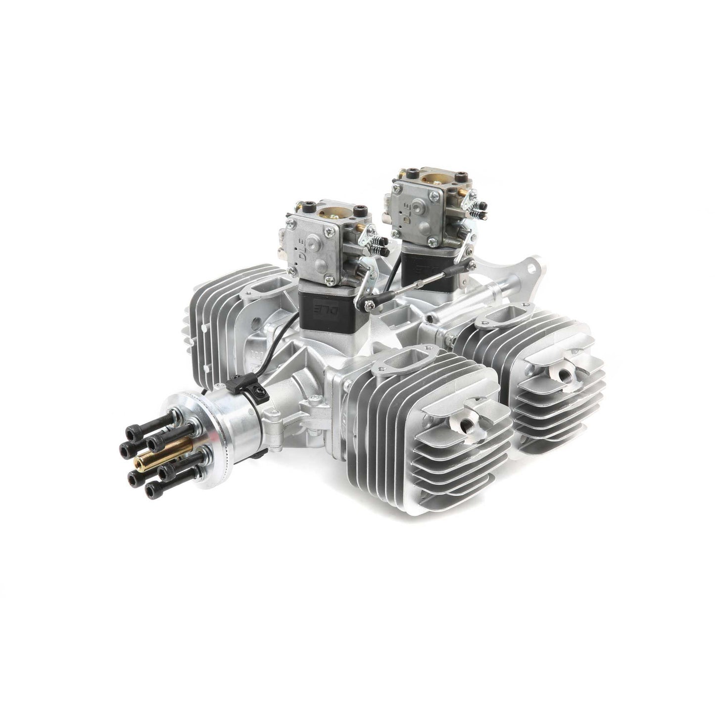 DLE-222 222cc 4-Cyl Gas Engine with Electronic Ignition and Mufflers (DLEG0222)