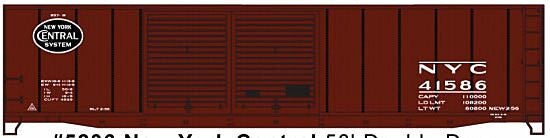 HO AAR 50' Riveted-Side Double-Door Boxcar Kit, NYC #41586 (ACU5236)