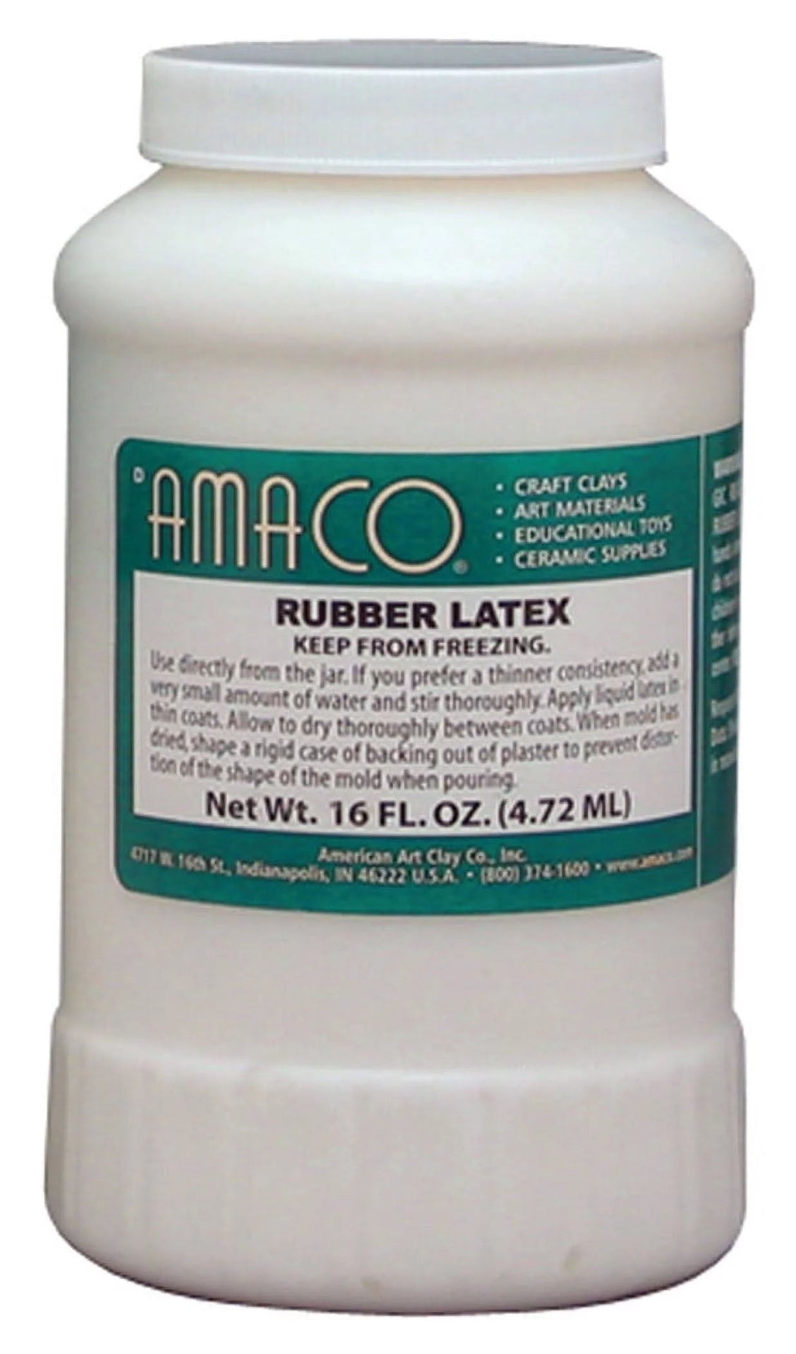 Rubber Latex, White, 16oz (1 Pint) (AAC89915S)