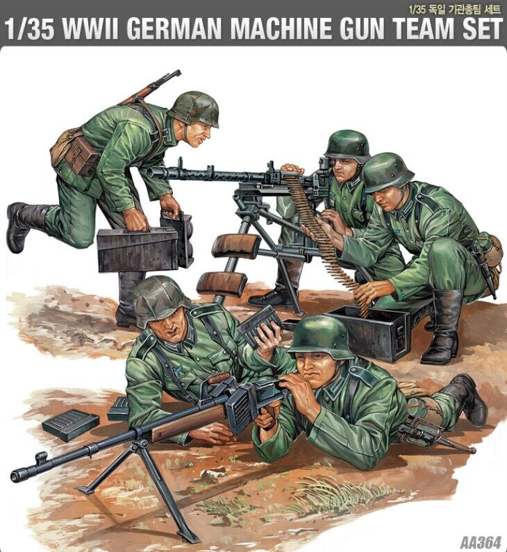1/35 WWII German Machine Gun Team Set Plastic Model Kit (ACY1379)