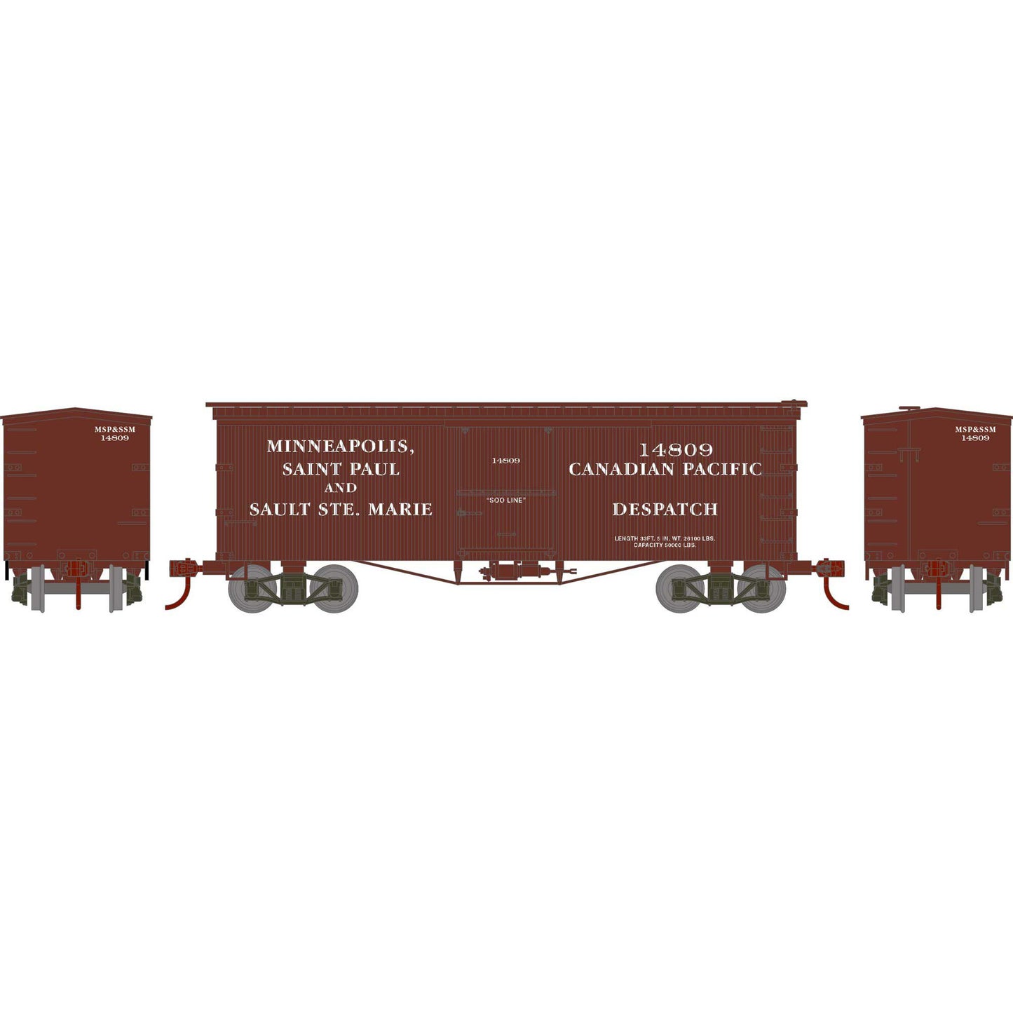 HO RND 36' Old Time Box Car SOO #14809 (RND-2354)