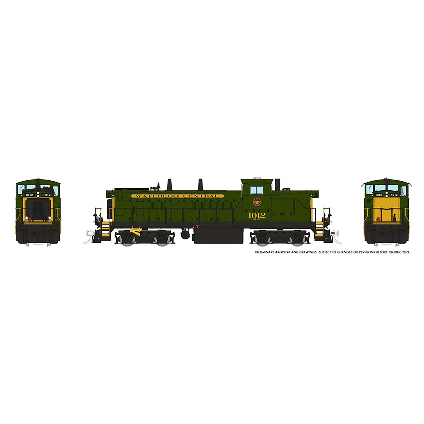 HO GMD-1 Locomotive with DCC and Sound Waterloo Central 1012 (RPI10576)