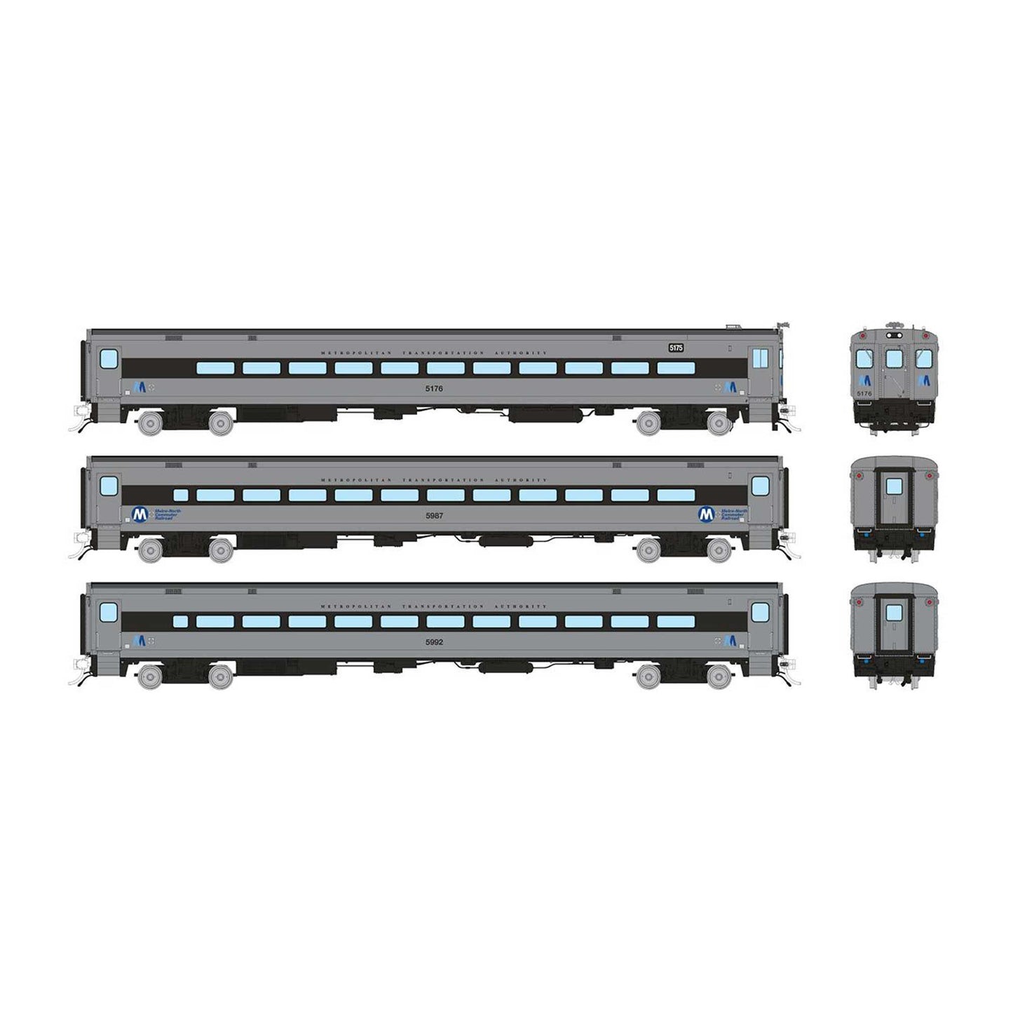 HO Comet Car MNCR West of Hudson Set #2 with Cab and Coaches (RPI128553)