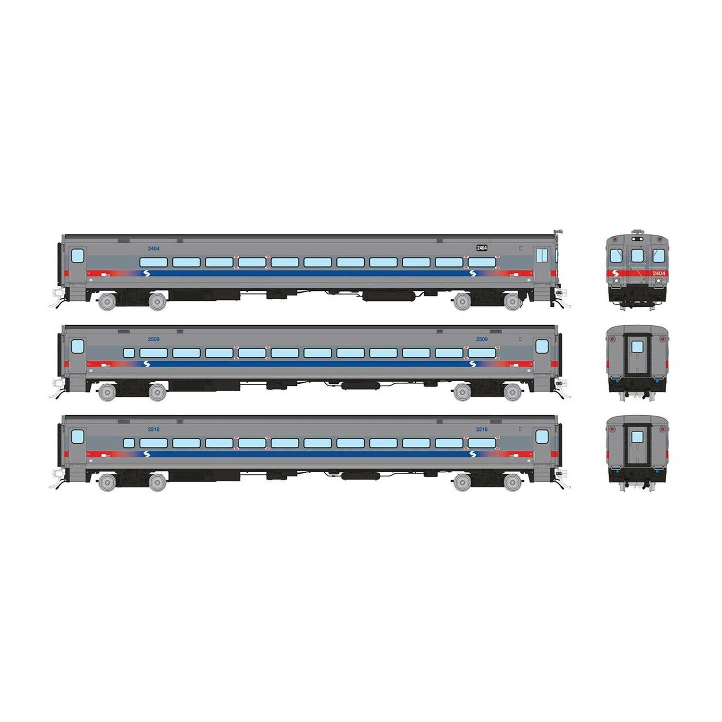 HO Comet Car Set #1 with SEPTA Cab and Coaches (RPI128557)