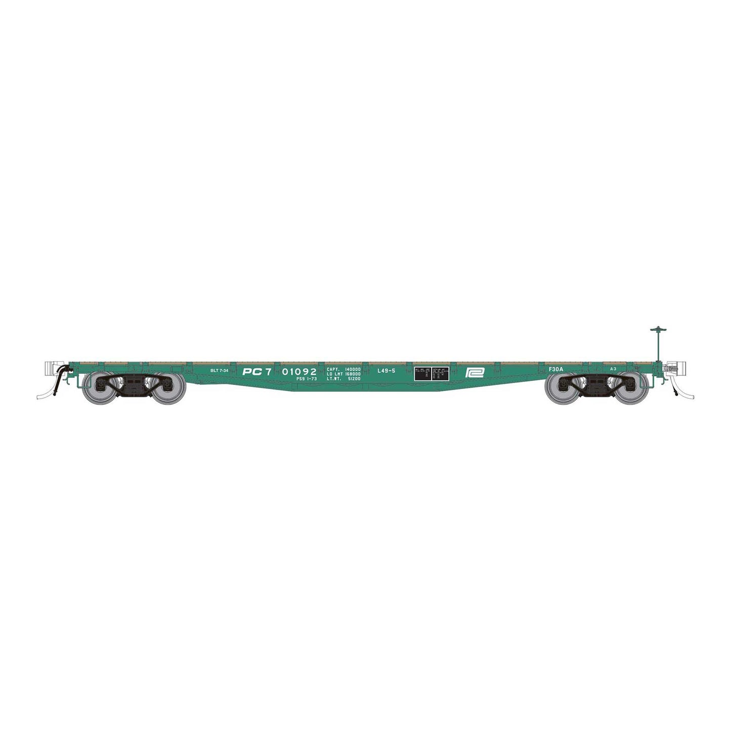 HO F30A 50 Flat Car Penn Central (RPI138014)