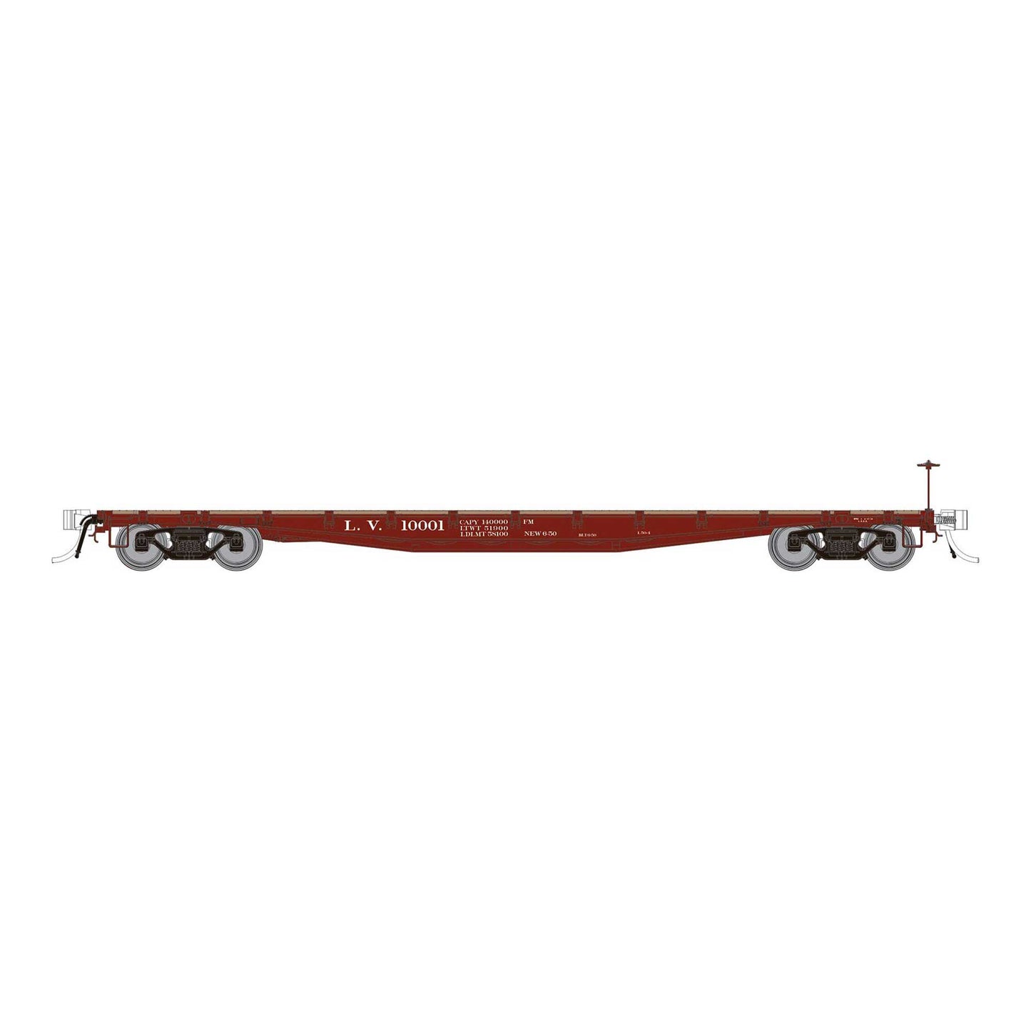 HO F30A 50 Flat Car, Lehigh Valley (RPI138015)