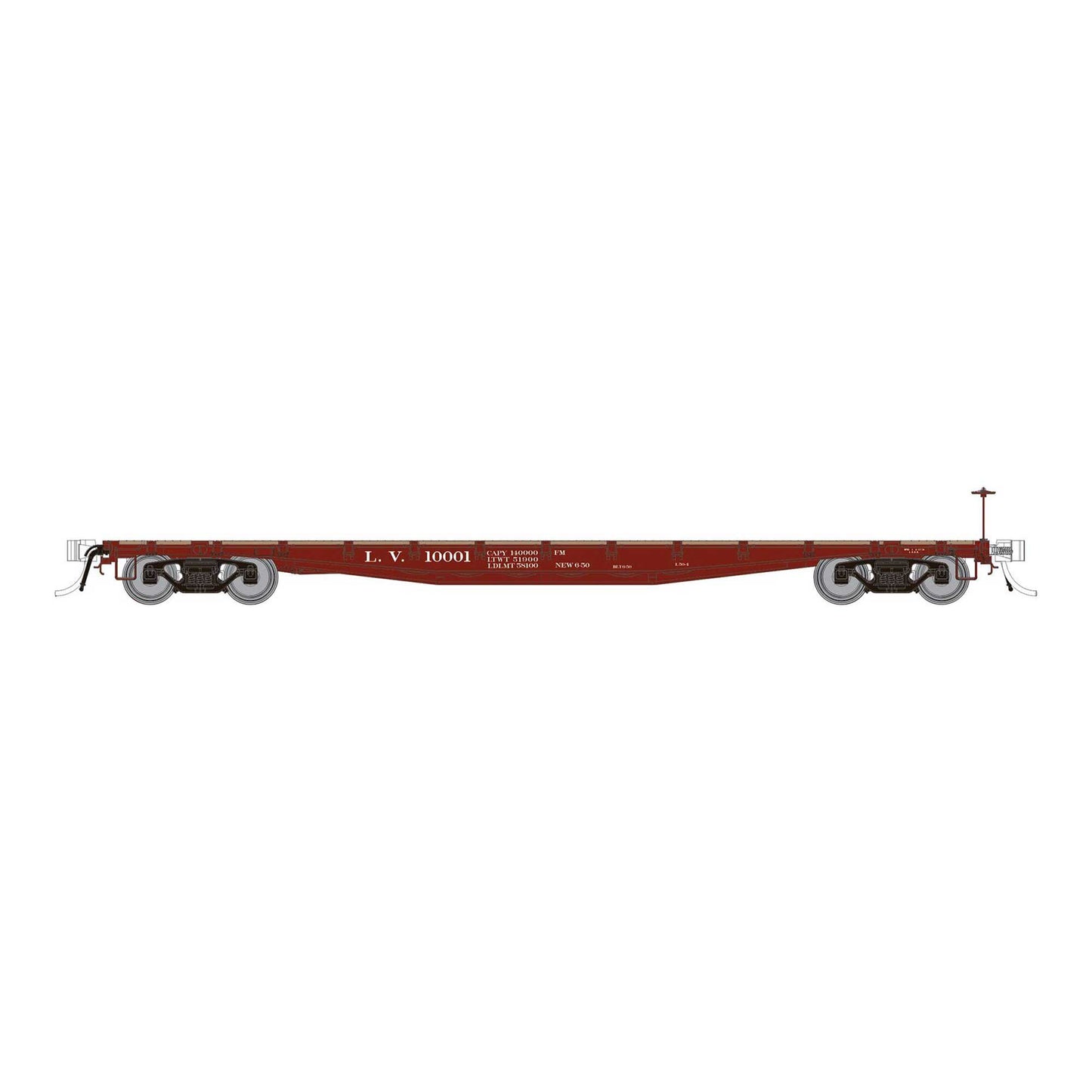 HO F30A 50 Flat Car Lehigh Valley (RPI138015A)