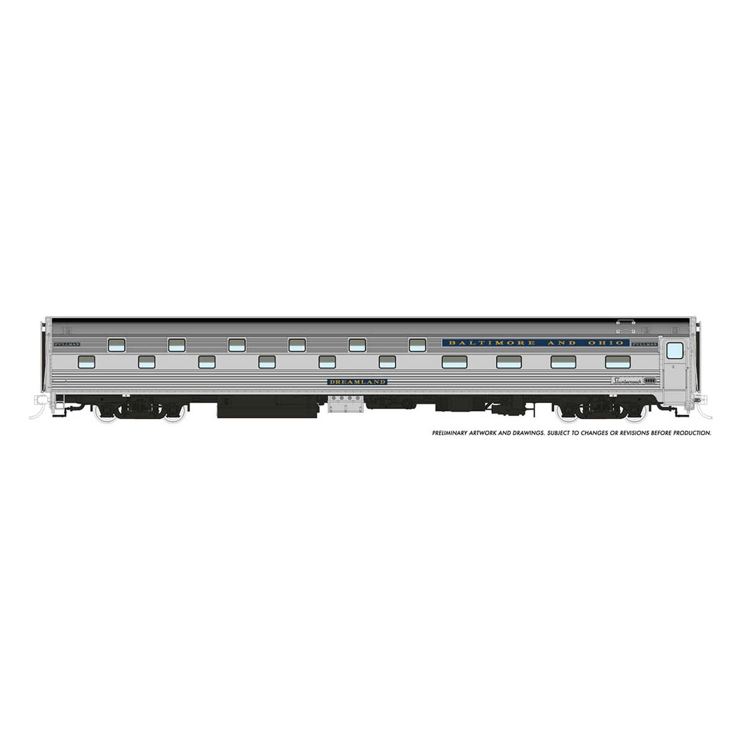 HO Budd Slumbercoach B&O Restland 7702 (RPI141011)