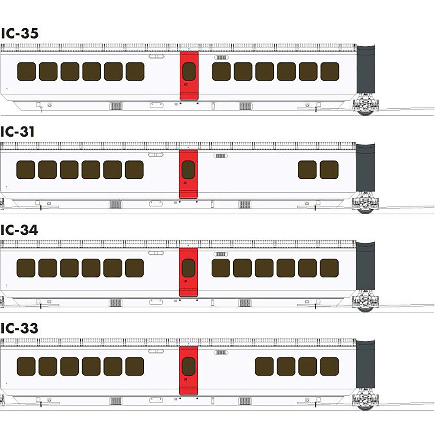 HO UAC TurboTrain Completion Pack (RPI203105)