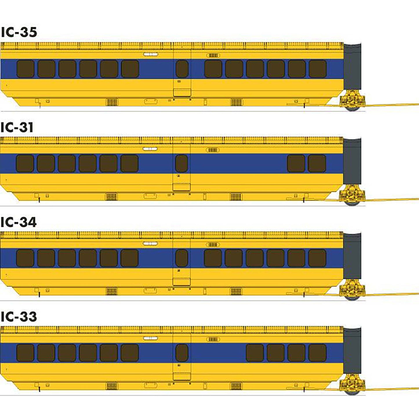 HO UAC TurboTrain Completion Pack VIA Set #1 (RPI203106)