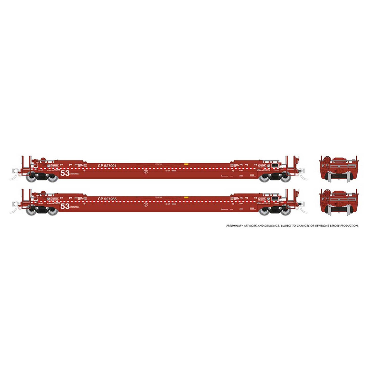 HO 53 Husky Stack Well Car CP (RPI401058)