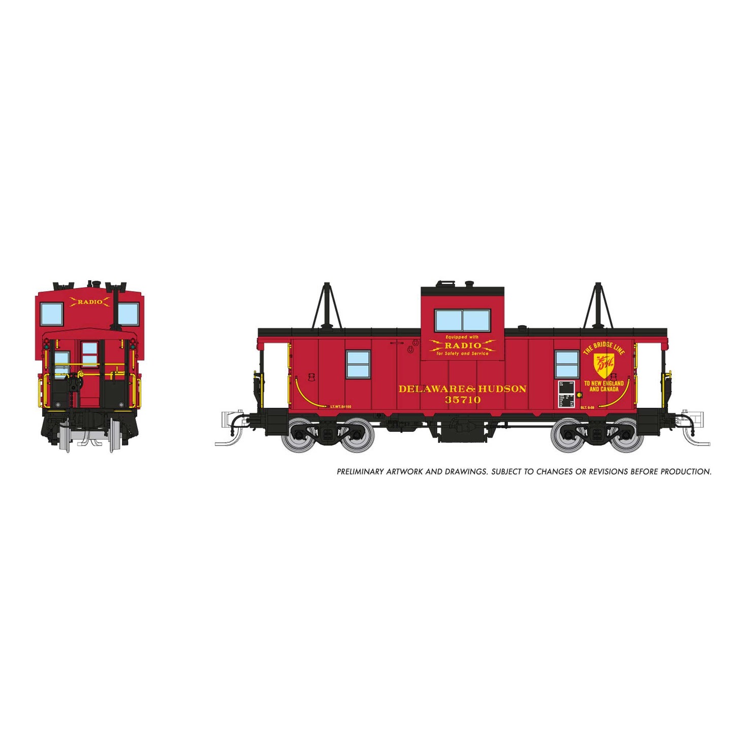 N Wide Vision Caboose Delaware & Hudson Model (RPI510030)