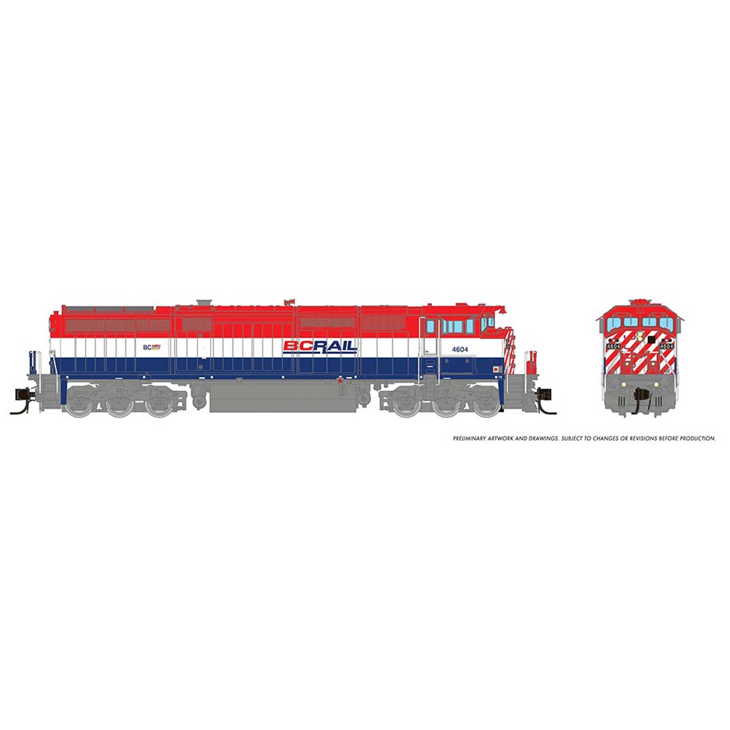 N Dash8-40CM Locomotive with DCC and Sound, BCR #4607 (RPI540546)