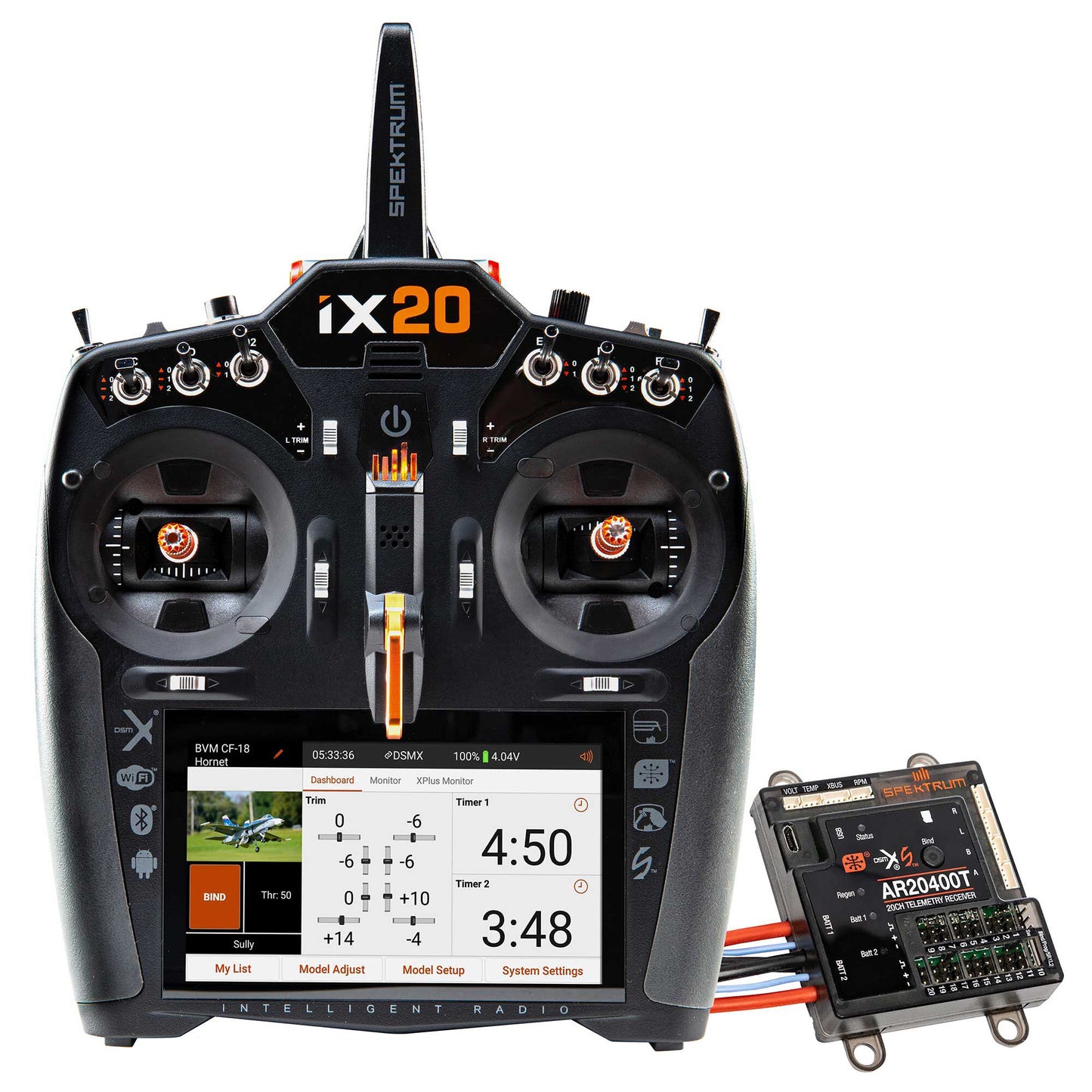 iX20 20-Channel DSMX Transmitter Combo with AR20400T PowerSafe Receiver (SPMR20100C)